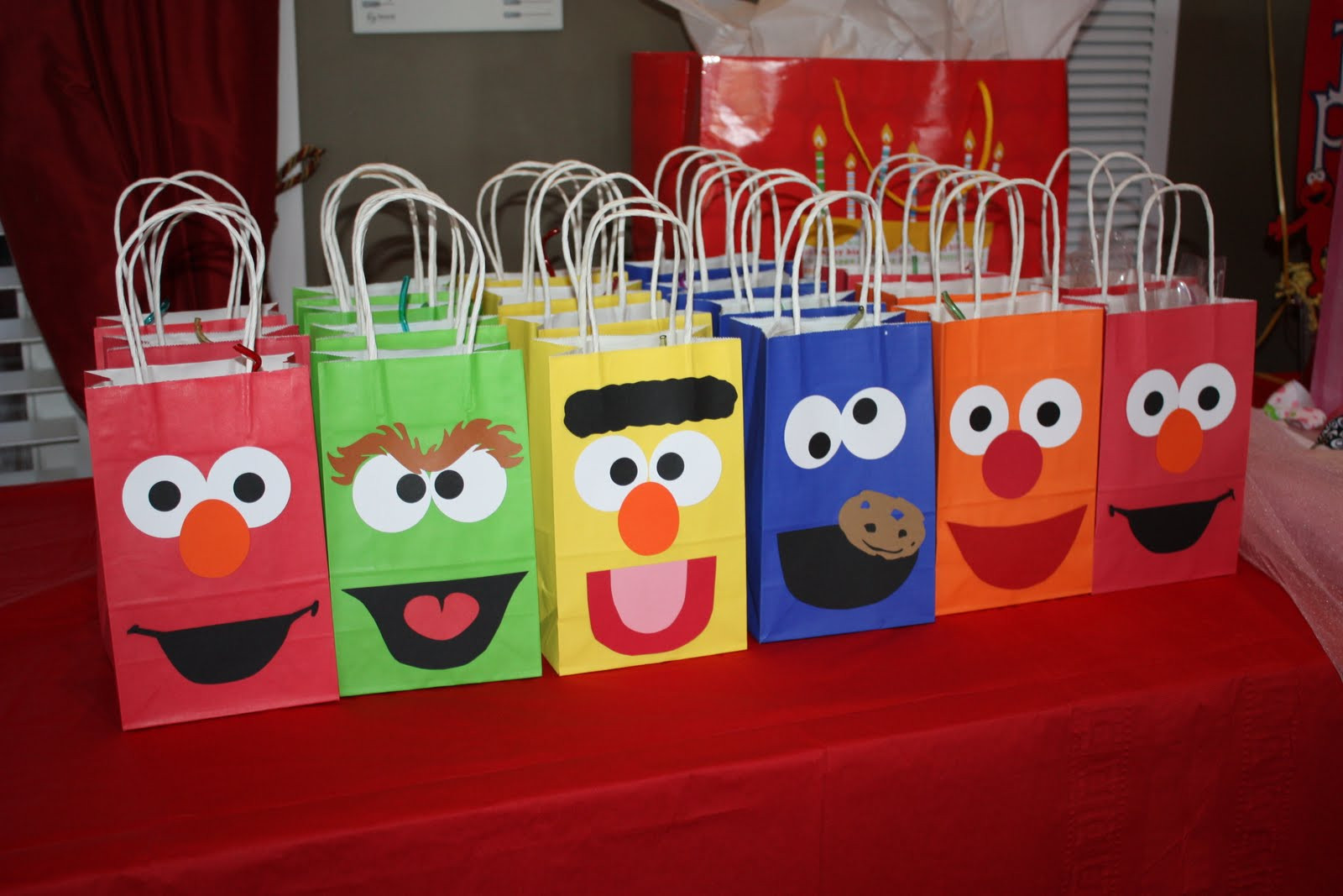 Birthday Party Gift Bags
 Buggy s Basement Elmo Birthday Party