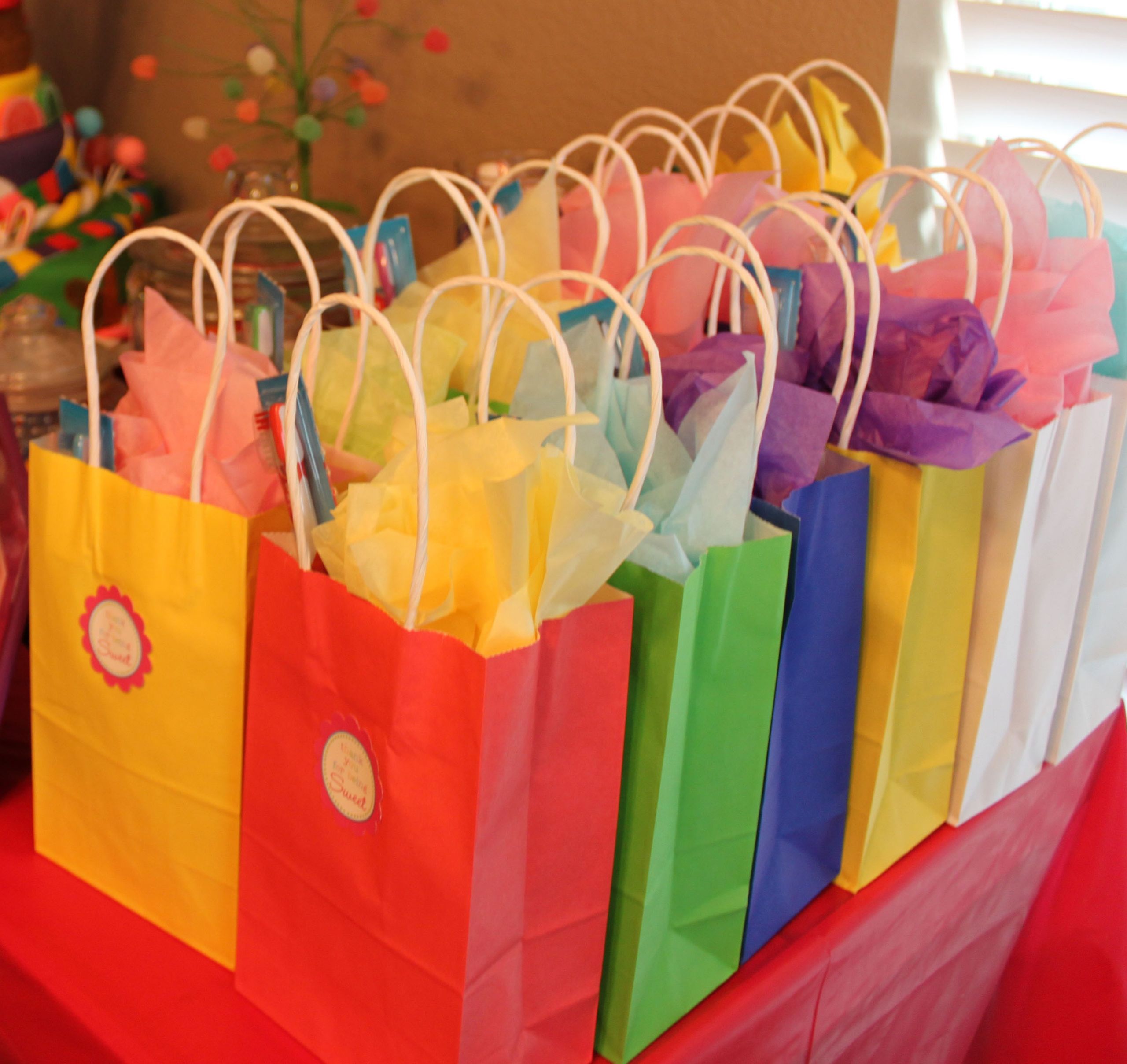 Birthday Party Gift Bags
 Candy Land Party