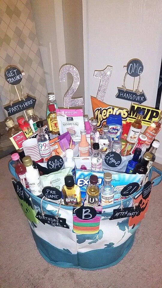 Birthday Party Ideas For 21 Year Old Female
 21st Birthday Basket