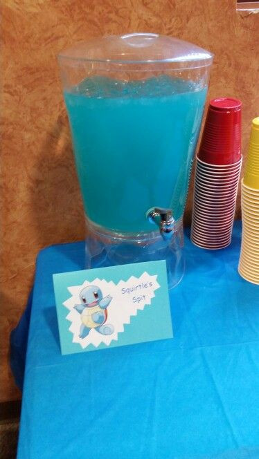 Birthday Party Punch
 Pokemon Theme Birthday Party Squirtle Spit Hawaiian Punch