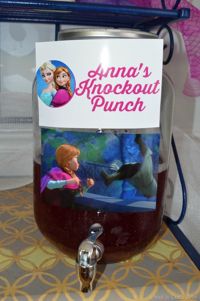 Birthday Party Punch
 FROZEN BIRTHDAY PARTY MENU Mad in Crafts