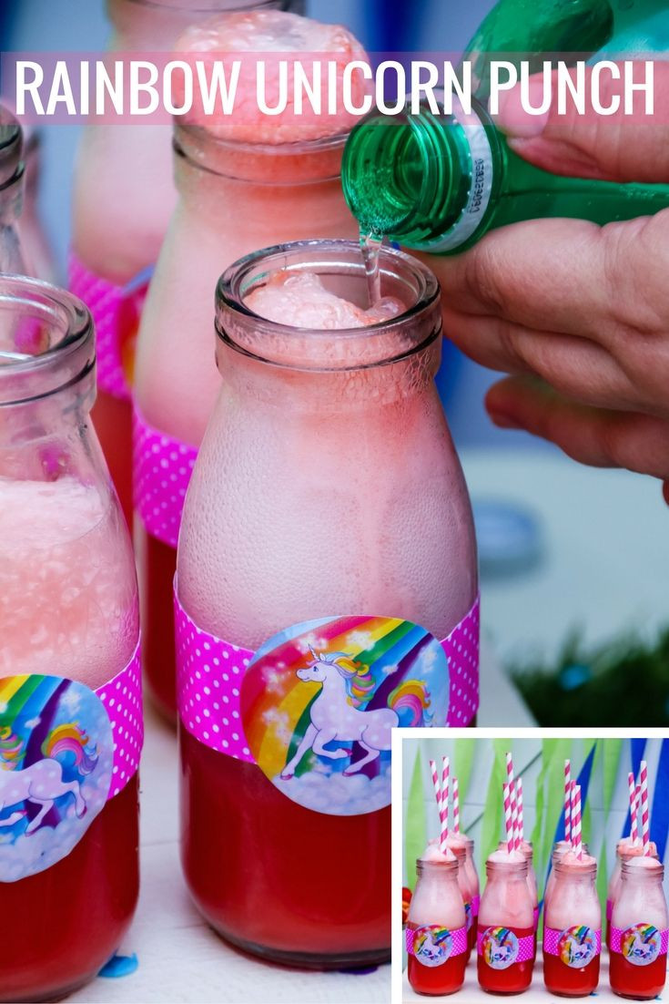 Birthday Party Punch
 Rainbow Unicorn Party Punch