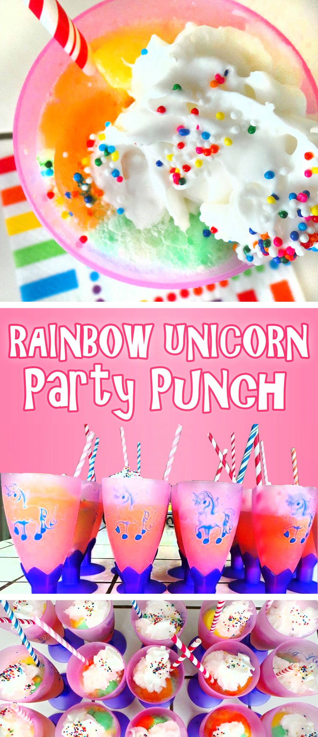 Birthday Party Punch
 Rainbow Unicorn Party Punch