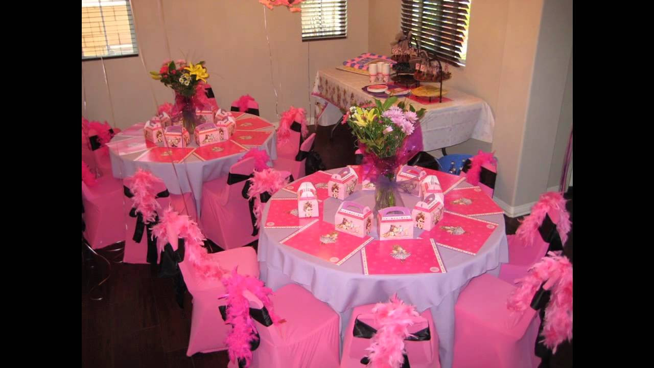Birthday Party Table Decoration Ideas
 at home table Birthday Party decoration ideas