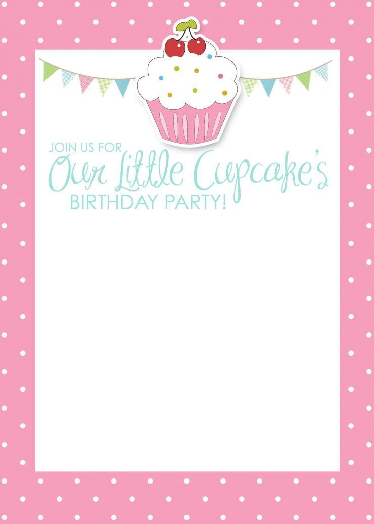 Birthday Photo Invitations
 Birthday Cup Cake Party Invitations Free Printable