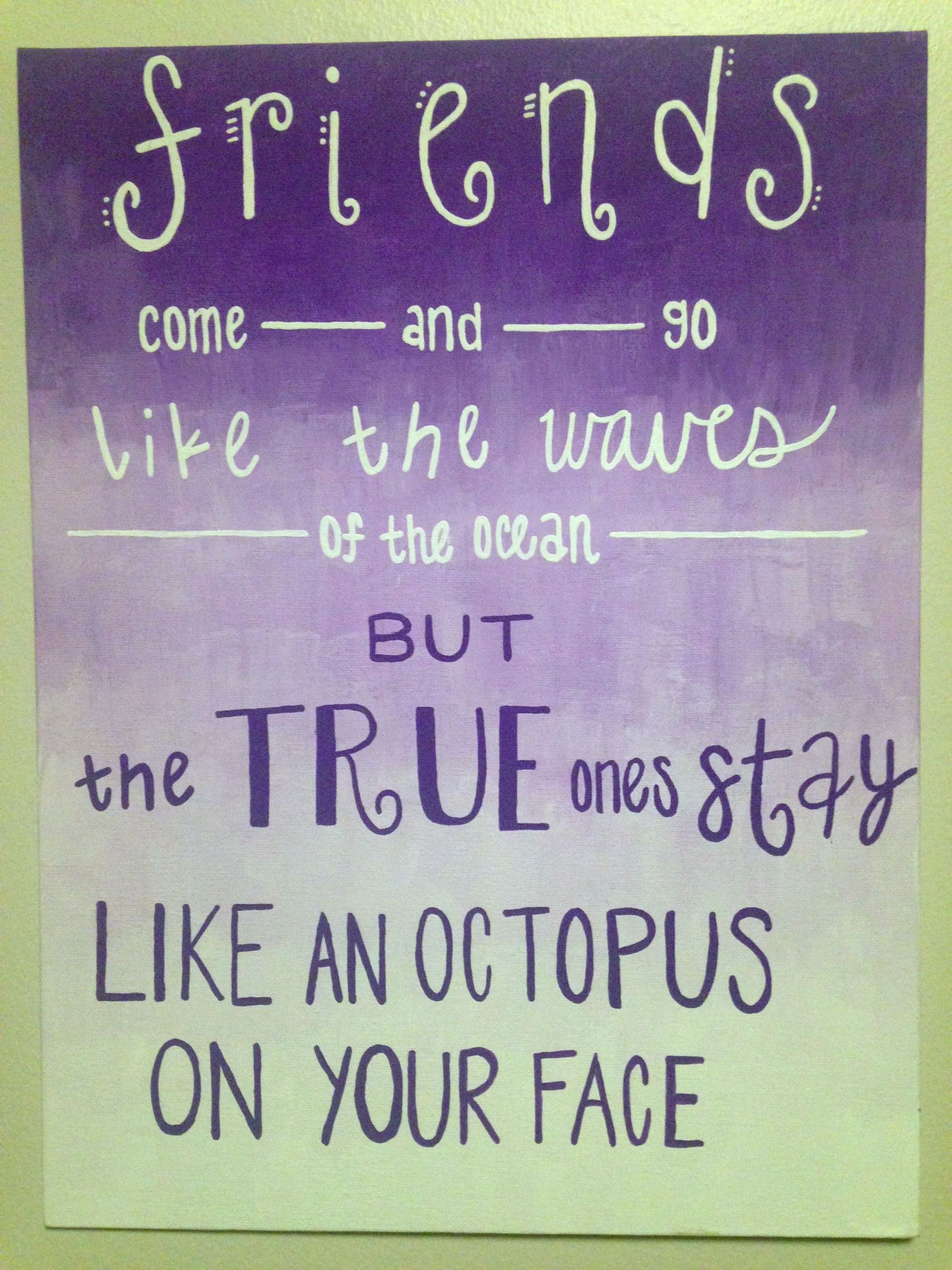 Birthday Quotes For Best Friend
 painted canvas with quote on purple ombre background