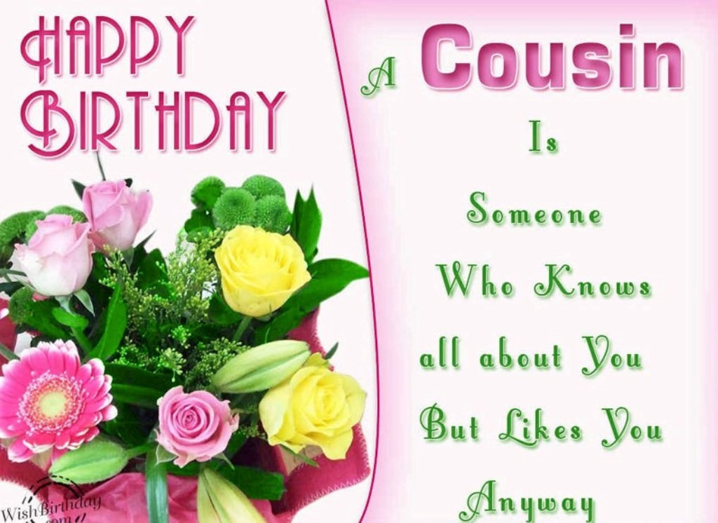 Birthday Quotes For Cousin
 50 Happy Birthday Wishes For Your Favorite Cousin