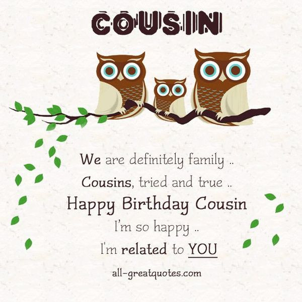 Birthday Quotes For Cousin
 Happy Birthday Cousin Quotes Wishes and