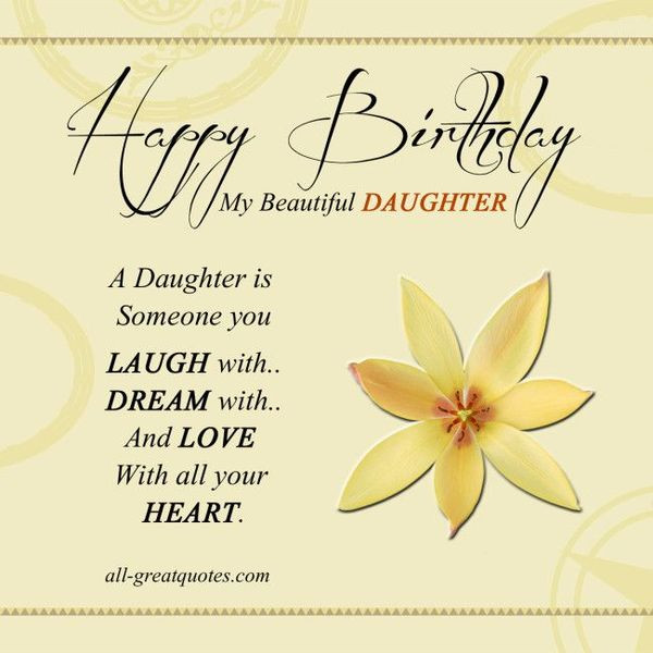 Birthday Quotes For Daughters From Mom
 Happy Birthday Wishes for Daughter from Mom