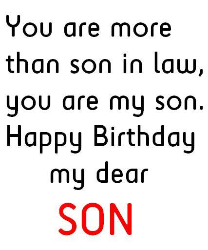 Birthday Quotes For Son In Law
 Sons Birthday Quotes And Sayings QuotesGram