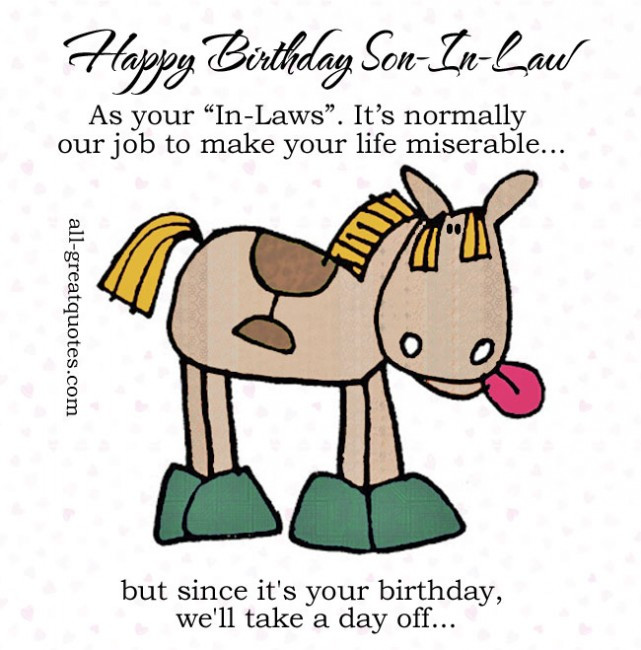 Birthday Quotes For Son In Law
 Happy Birthday Son In Law Quotes QuotesGram
