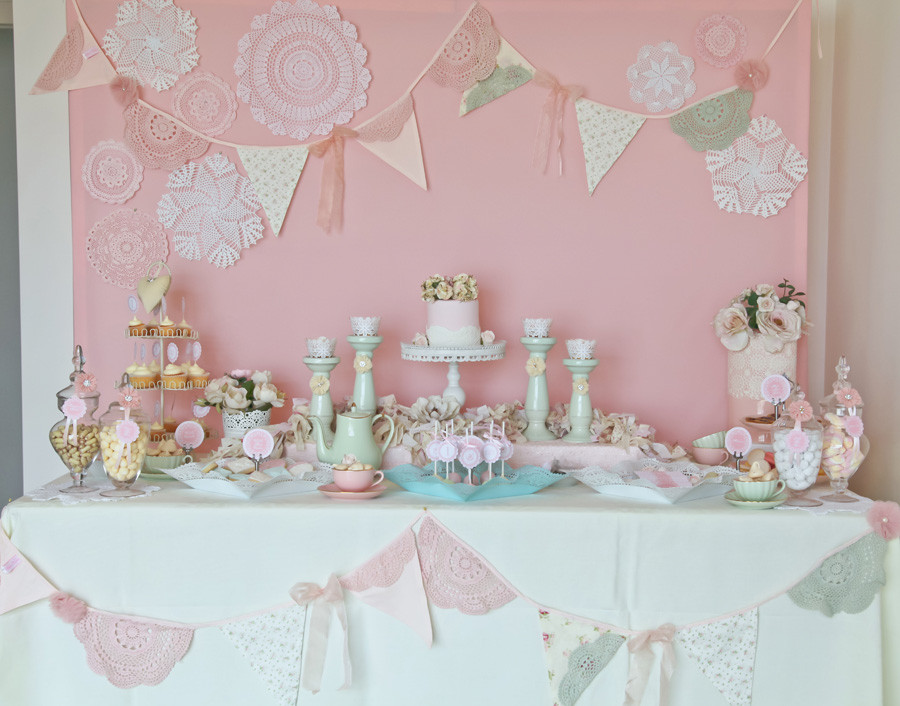 Birthday Tea Party Ideas
 A Stunning Doily Tea Party by Kiss With Style Anders