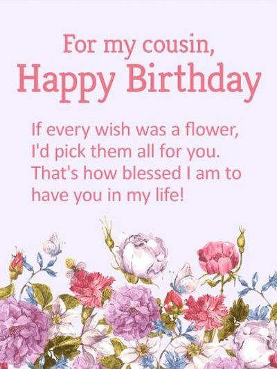 Birthday Wishes Cousin
 Happy Birthday Cousin Quotes and