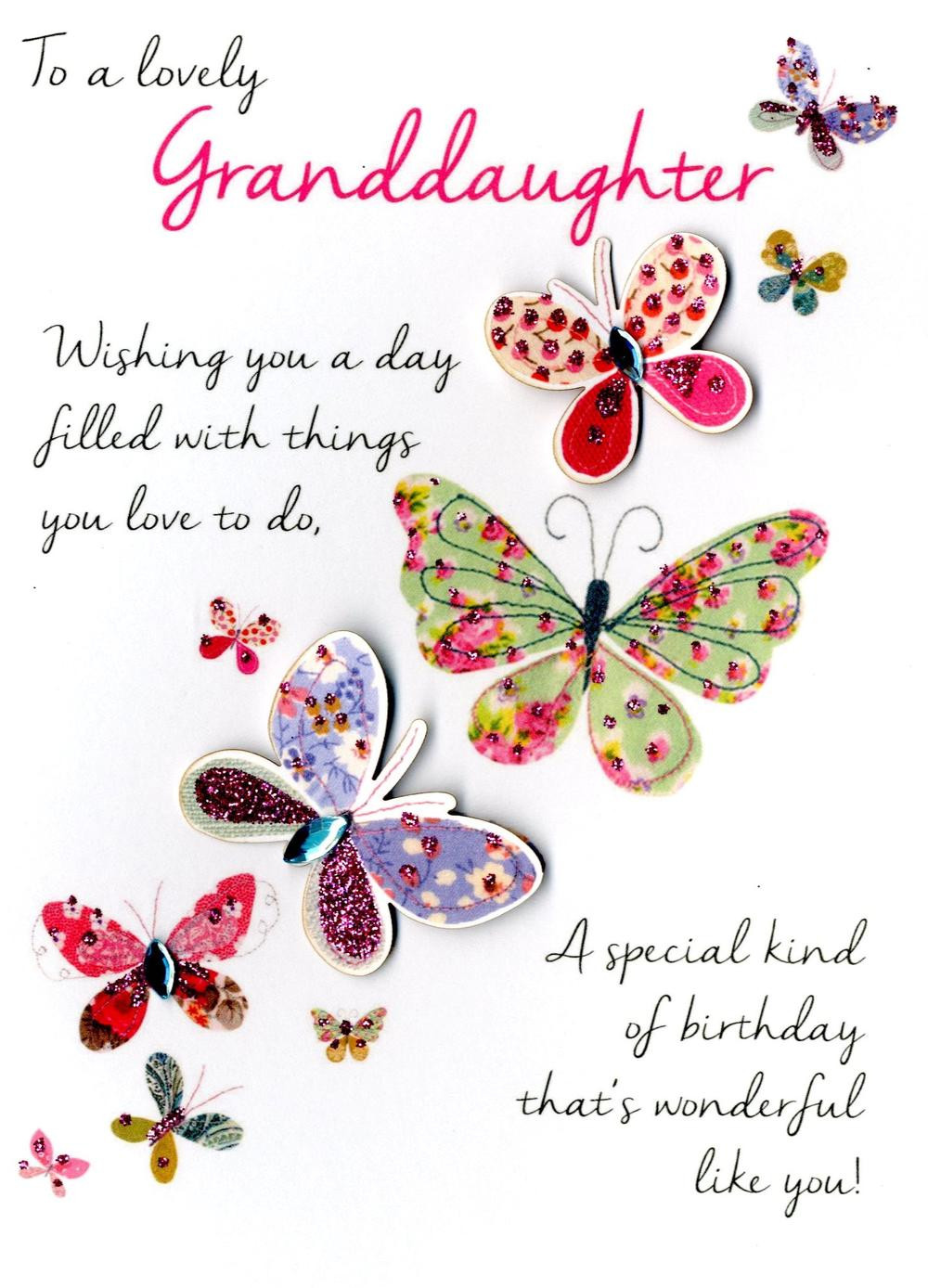 Birthday Wishes For A Granddaughter
 Lovely Granddaughter Birthday Greeting Card