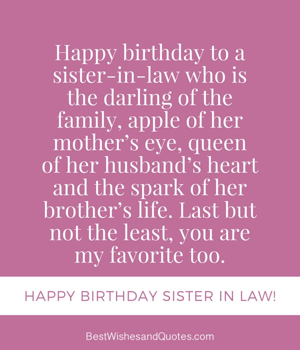 Birthday Wishes For A Sister In Law
 Happy Birthday Sister in Law 30 Unique and Special