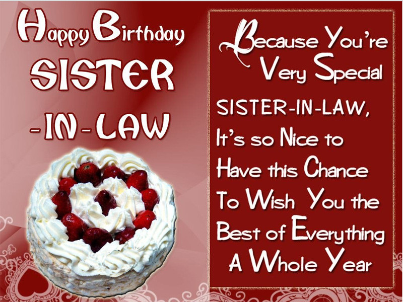 Birthday Wishes For A Sister In Law
 Birthday Wishes For Sister In Law Messages & Quotes