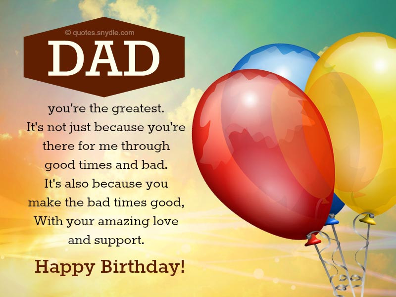 Birthday Wishes For Dad
 Happy Birthday Dad Quotes Quotes and Sayings