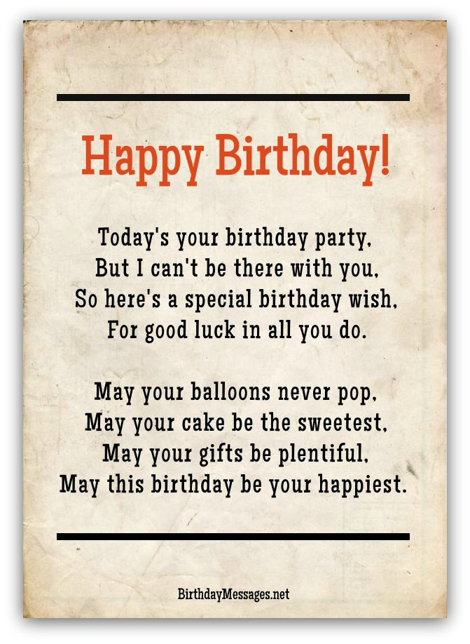 Birthday Wishes For Guy Friend
 Happy Birthday Poems Page 2