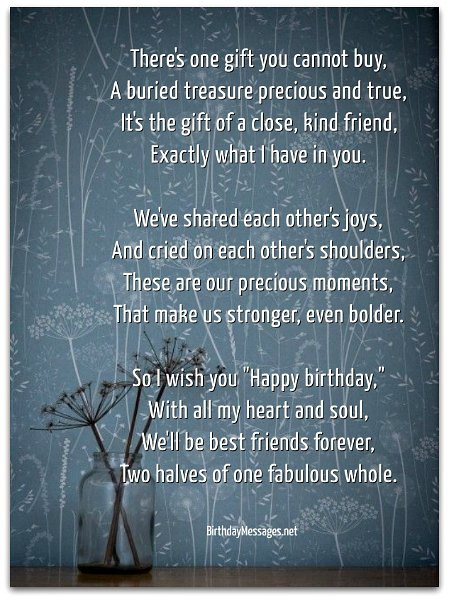 Birthday Wishes For Guy Friend
 Sentimental Birthday Poems Page 2