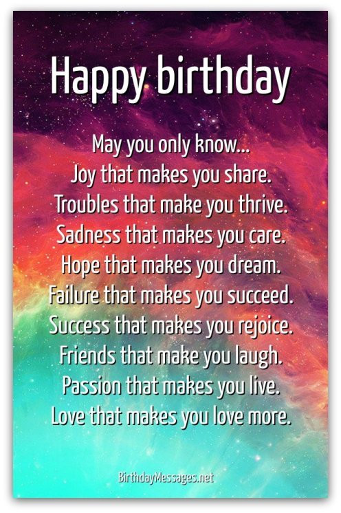 Birthday Wishes For Him Quotes
 Inspirational Birthday Poems Page 2