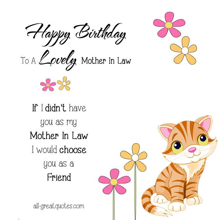 Birthday Wishes For Mother In Law
 Birthday Cards