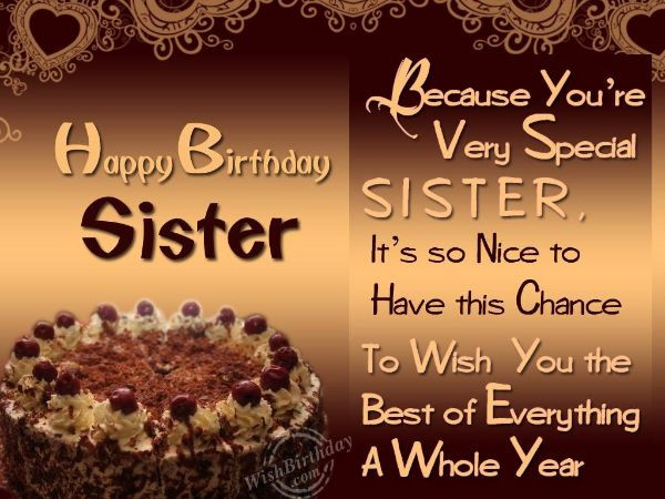 Birthday Wishes For Sister
 40 Cute Dear Sister Happy Birthday Wishes & Greetings