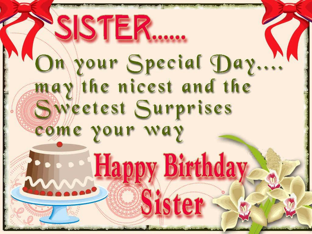 Birthday Wishes For Sister
 Happy Birthday Wishes for Sister Printable