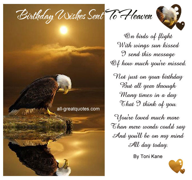 Birthday Wishes For Someone In Heaven
 Birthday In Heaven Quotes To Post QuotesGram