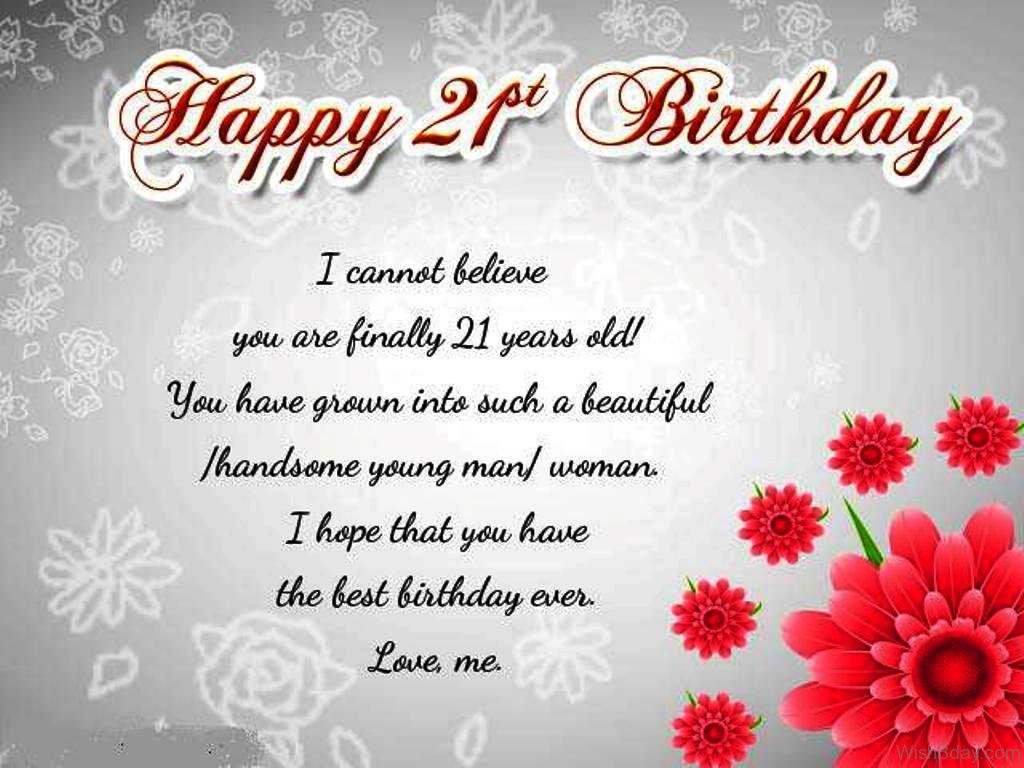 Birthday Wishes For Son Turning 21
 36 21st Birthday Wishes
