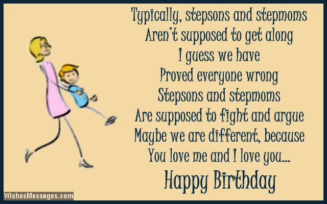 Birthday Wishes For Stepson
 I Love My Stepmother Quotes QuotesGram