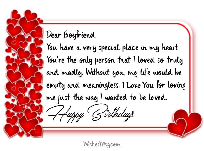 Birthday Wishes For Your Boyfriend
 Birthday Wishes for Boyfriend Romantic Birthday Messages