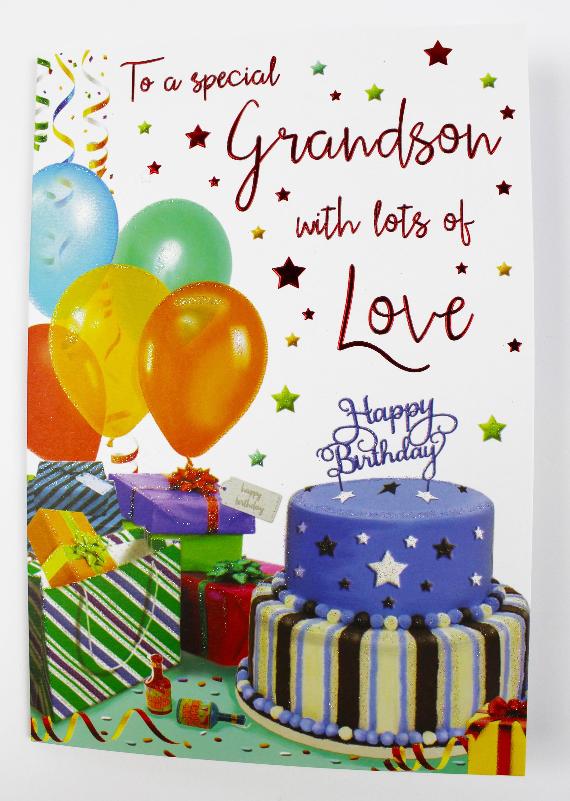 Birthday Wishes Grandson
 Special Grandson Happy Birthday Greeting Card & Envelope