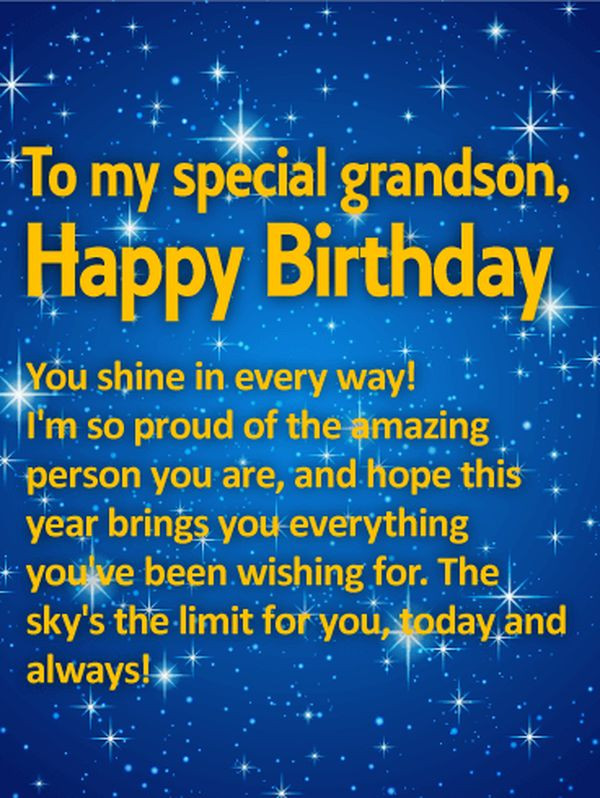 Birthday Wishes Grandson
 Happy Birthday Wishes for Grandson