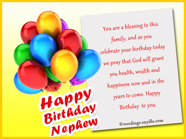 Birthday Wishes Nephew
 Nephew Birthday Messages Happy Birthday Wishes for Nephew