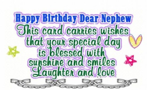 Birthday Wishes Nephew
 70 Birthday Wishes and Messages for Nephew