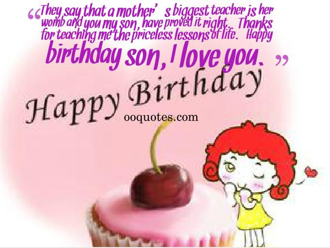 Birthday Wishes Quotes For Son
 Funny Quotes For Your Son His Birthday QuotesGram