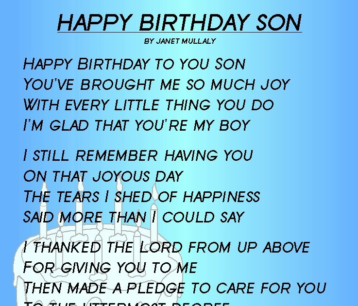 Birthday Wishes Quotes For Son
 Happy Birthday Quotes To My Son