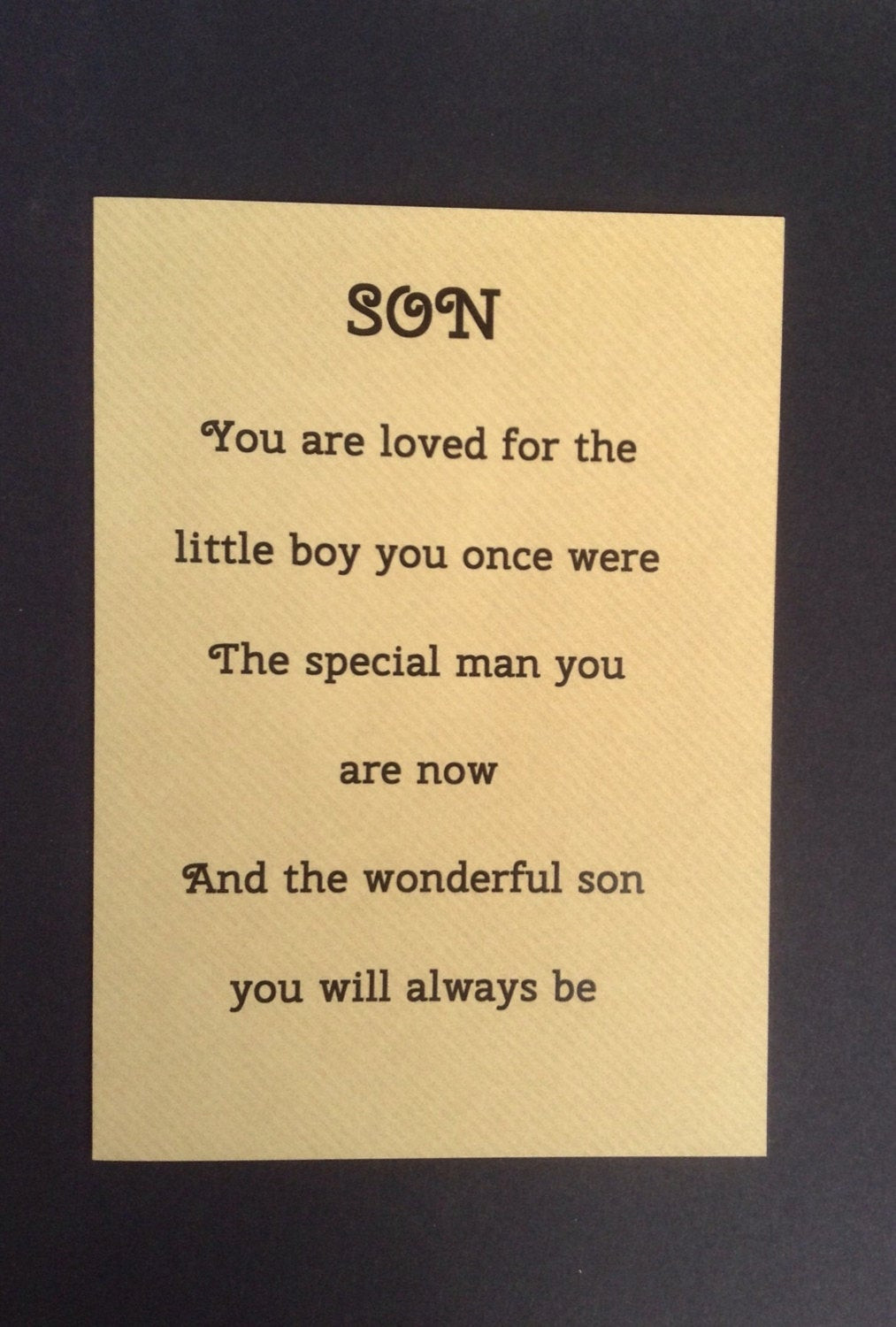 Birthday Wishes Quotes For Son
 Card for grown up son special sons birthday by