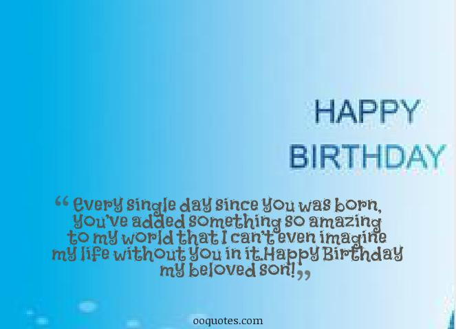 Birthday Wishes Quotes For Son
 Happy Birthday Son Quotes QuotesGram