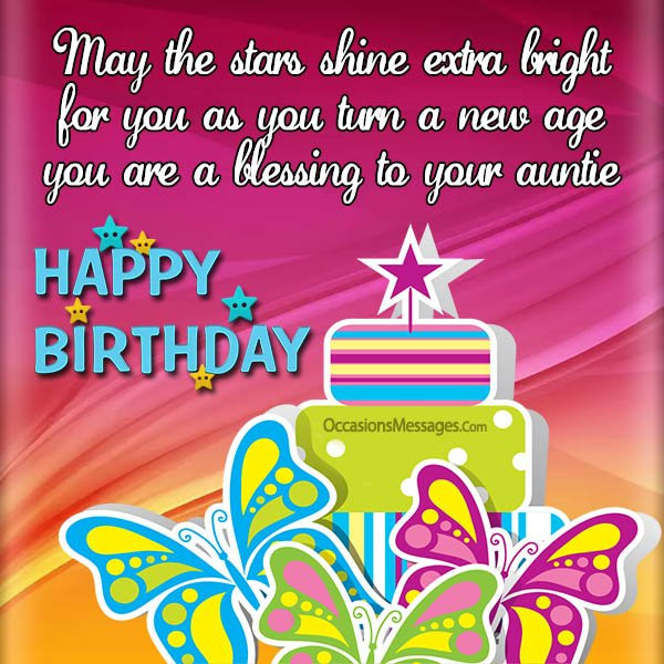 Birthday Wishes To Niece
 Birthday Wishes for Niece from Aunt Occasions Messages