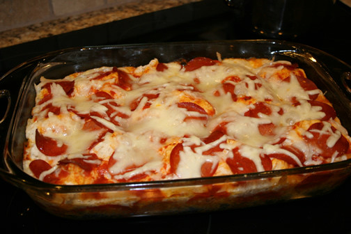 Biscuit Pizza Casserole
 What s for Dinner Pizza Biscuit Bake