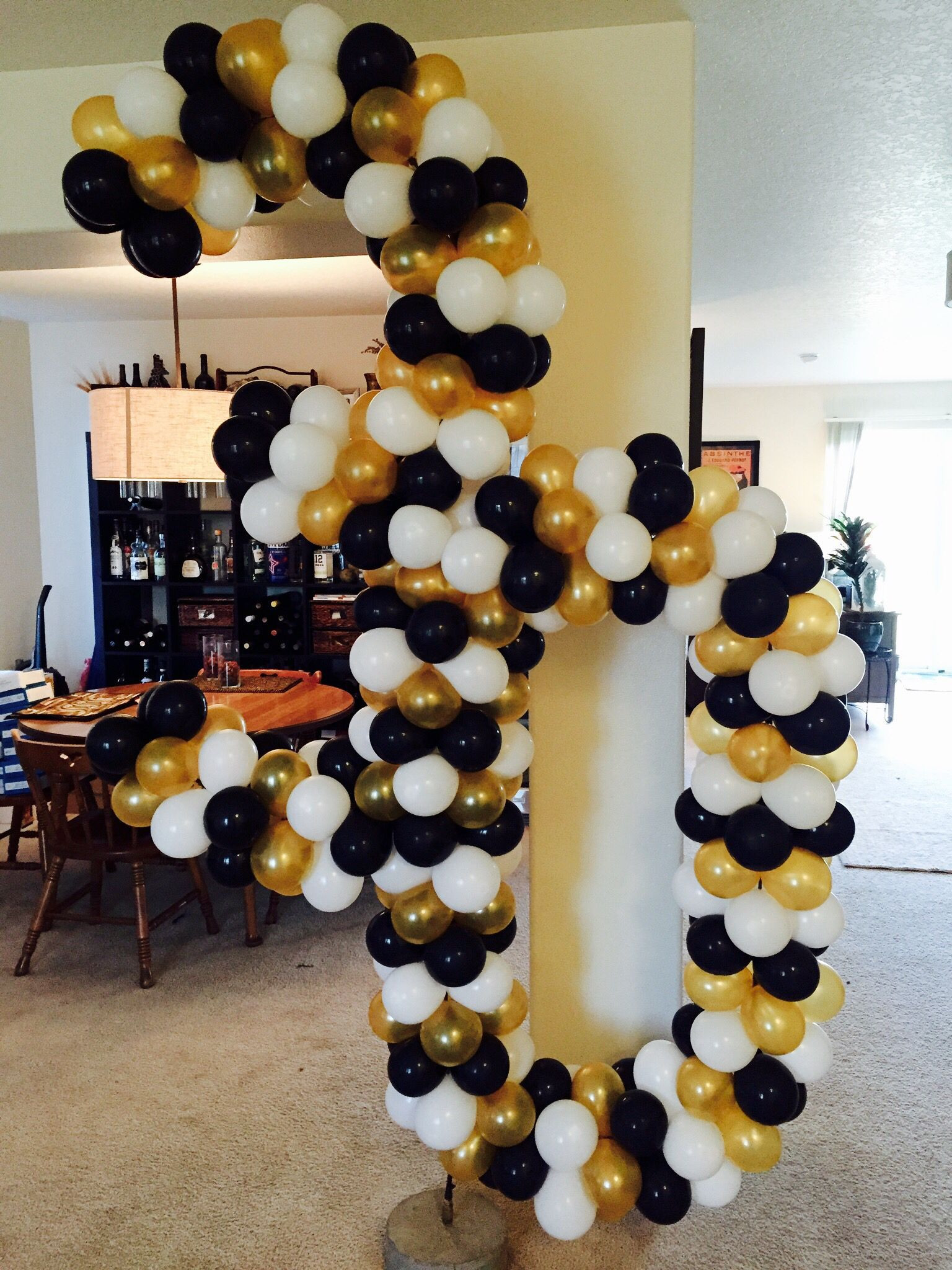 Black And Gold 30th Birthday Decorations
 30th birthday balloons Gold black and white