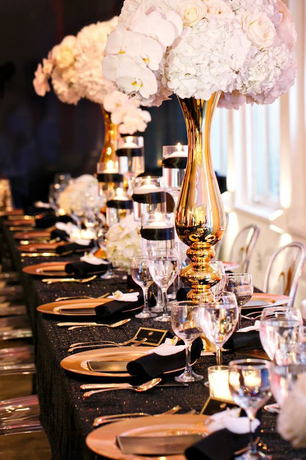 Black And Gold 30th Birthday Decorations
 A 30th Birthday Soiree Filled with Opulence and Glamour
