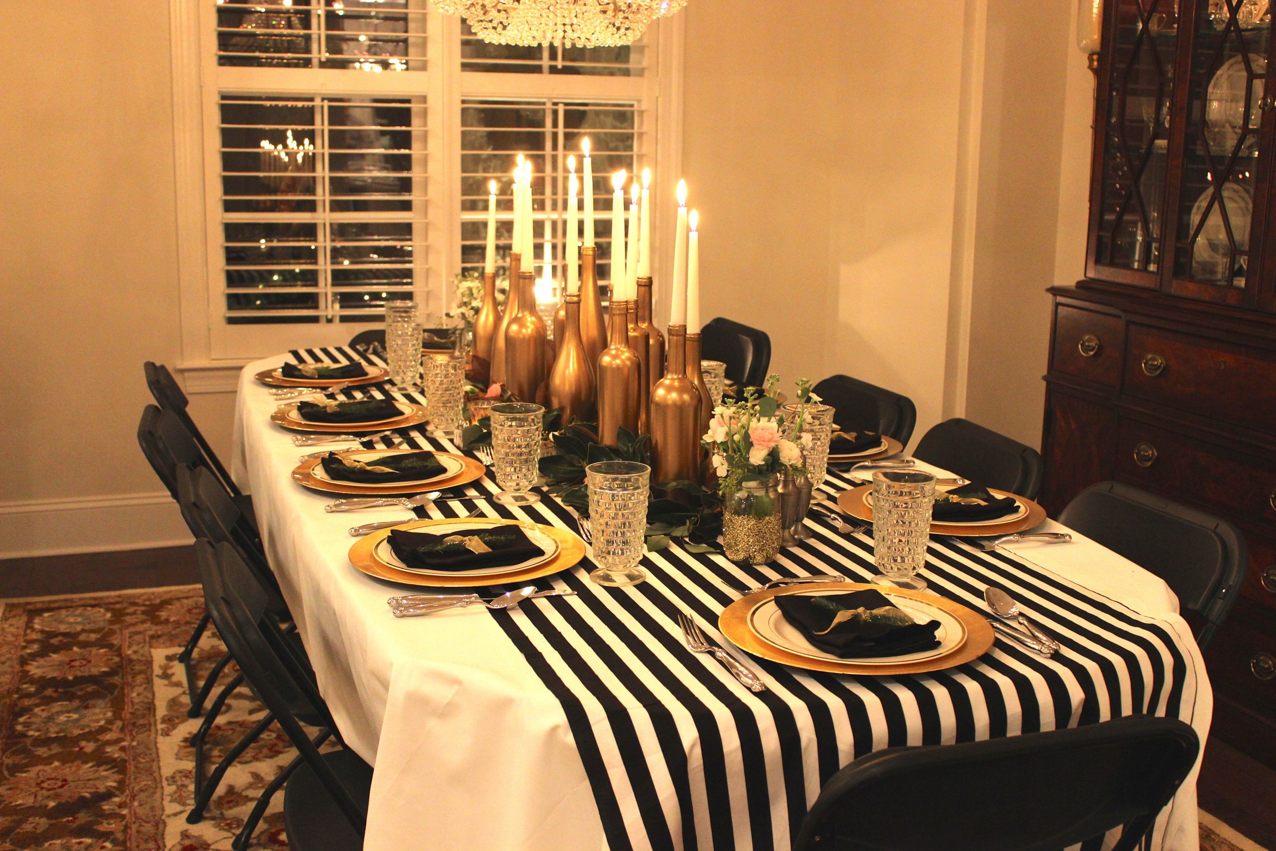 Black And Gold 30th Birthday Decorations
 Gold Black and White My 30th Birthday Dinner Party