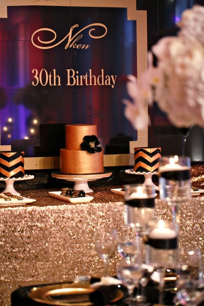 Black And Gold 30th Birthday Decorations
 Black and Gold Party Inspiration Aisle Perfect