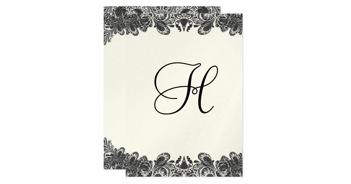 Black And Ivory Wedding Invitations
 Black and Ivory Paisley Wedding Invitations