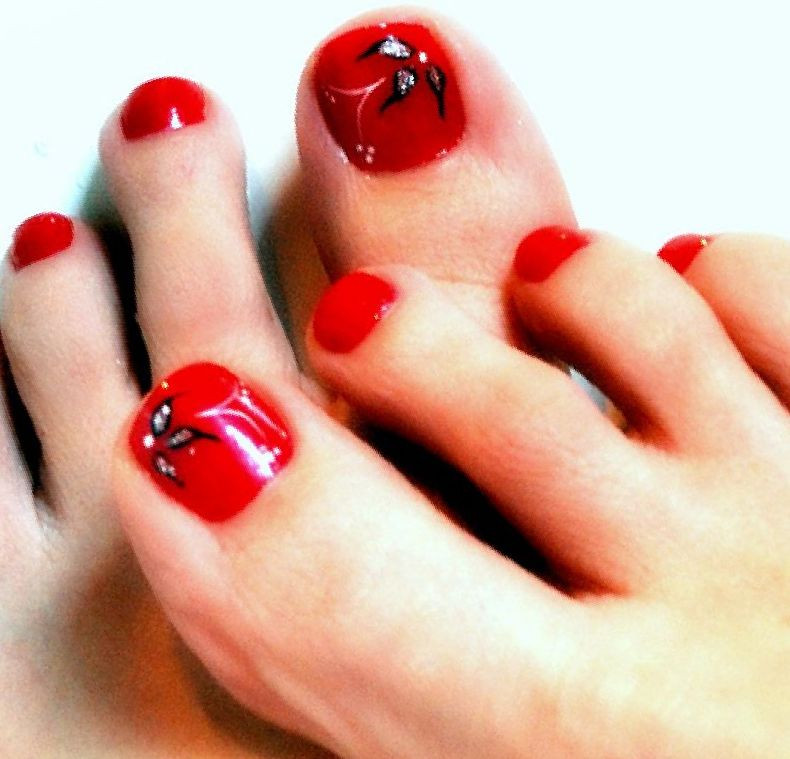 Black And Red Toe Nail Designs
 38 Black And Red Toe Nail Designs PicsRelevant Red And