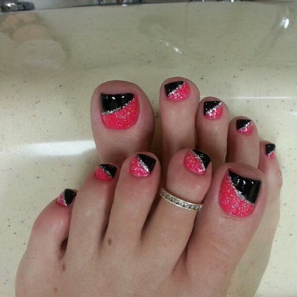 Black And Red Toe Nail Designs
 50 Pretty Toe Nail Art Ideas For Creative Juice