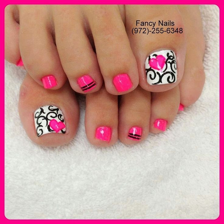 Black And Red Toe Nail Designs
 Toe nail designs black and white