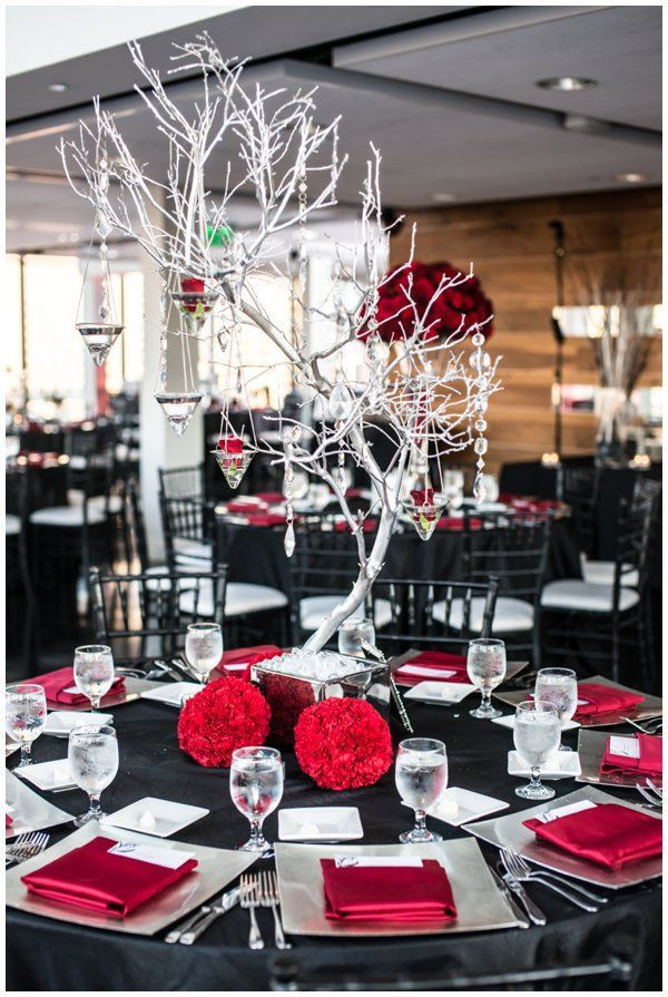 Black And Silver Wedding Decorations
 Red Black And Silver Wedding